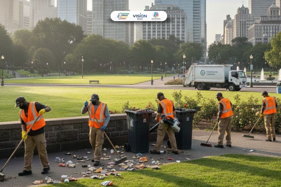 Peralatan kebersihan yang digunakan Public Area Cleaner