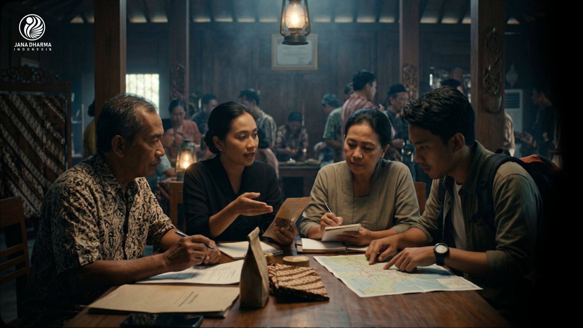 Pengelola desa wisata bersama pelaku UMKM, pengelola homestay, dan pemandu wisata menyusun strategi untuk meningkatkan ekonomi masyarakat desa.